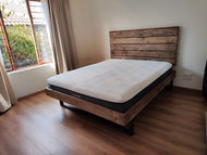 Steel and Wood Bed Base Pine