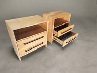 Rubberwood Bedside Tables